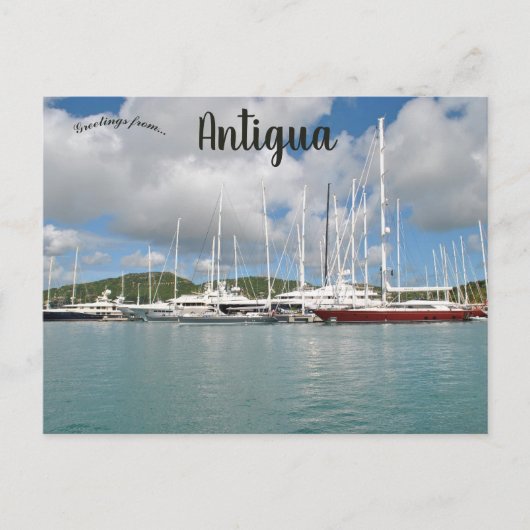 Boote in Antigua Postkarte (Vorderseite)