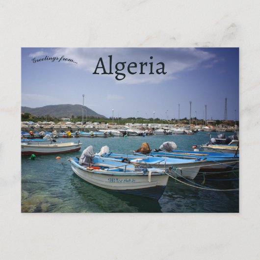 Boote in Béjaïa Algerien Postkarte (Vorderseite)