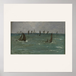 Boote in Berck-sur-Mer von Manet Quadratisches Pos Poster