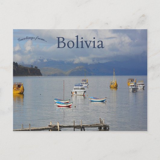 Boote in Bolivien Postkarte (Vorderseite)