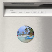 Boote in Caye Caulker, Belize Magnet (In Situ (Geschirrspüler))