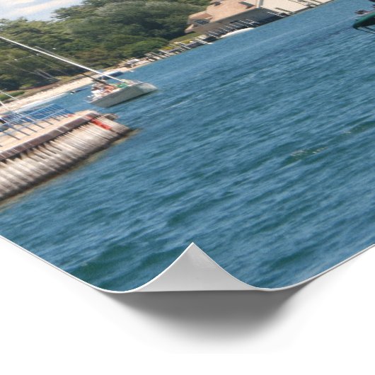 Boote in Charlevoix, Michigan Poster (Ecke)