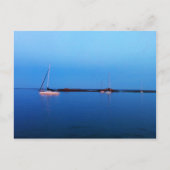 Boote in der Blue Postcard Postkarte (Vorderseite)