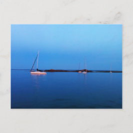Boote in der Blue Postcard Postkarte