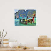 Boote in der Maya Bay Poster (Küche)