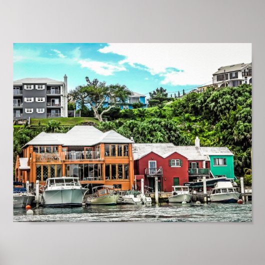 Boote in der Nähe von Hamilton, Bermuda Poster (Vorne)