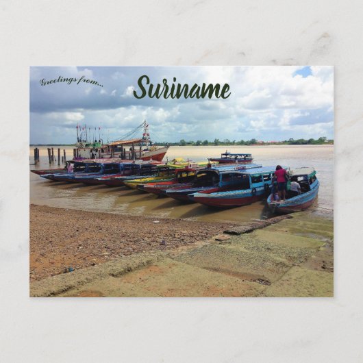 Boote in der Suriname-Postkarte Postkarte (Vorderseite)