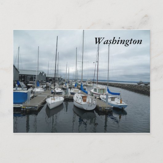 Boote in der Washington-Staats-Postkarte Postkarte (Vorderseite)