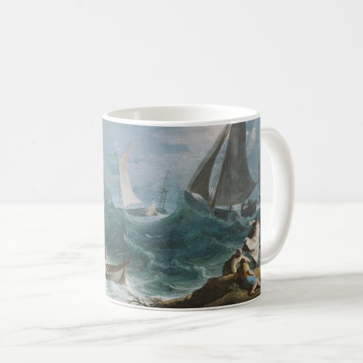 Boote in einem Sturm Kaffeetasse (VorderseiteRechts)