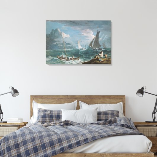 Boote in einem Sturm Leinwanddruck (Insitu (Schlafzimmer))