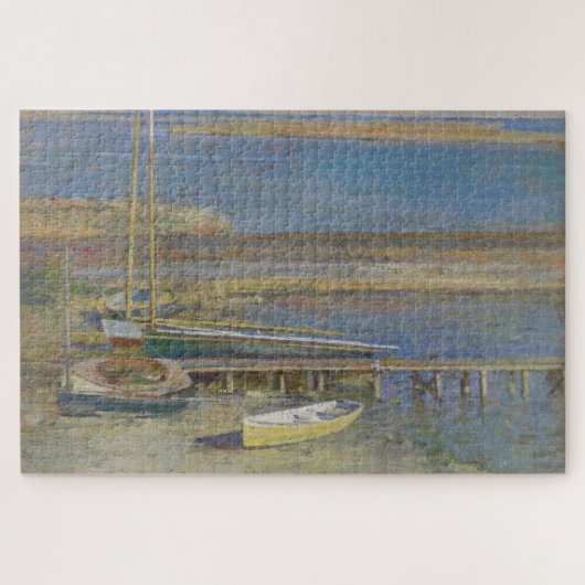 Boote in einer Landschaft (New England Landschaft) Puzzle (Horizontal)