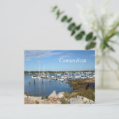 Boote in einer Marina in Stonington, Connecticut Postkarte (Stehend Vorderseite)
