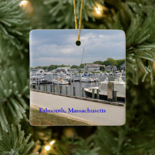 Boote in Falmouth Massachusetts Keramikornament