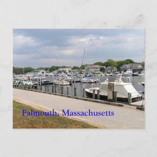 Boote in Falmouth Massachusetts Postkarte (Vorderseite)