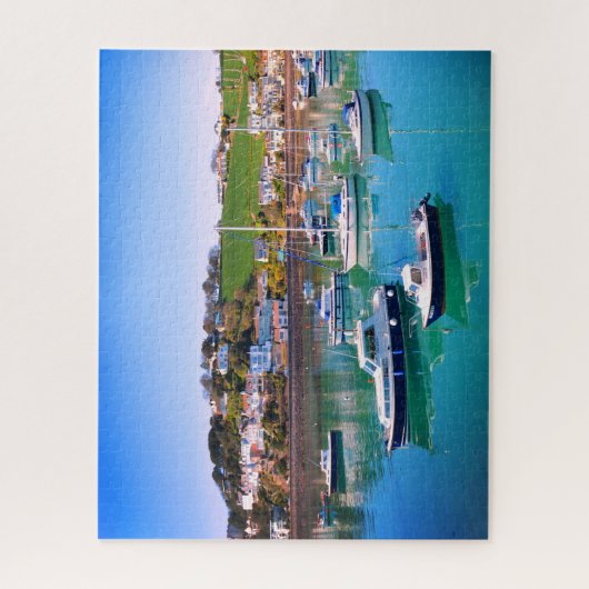 Boote in Gorey, Jersey Puzzle (Vertikal)