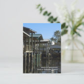 Boote in Häusern Postkarte (Stehend Vorderseite)