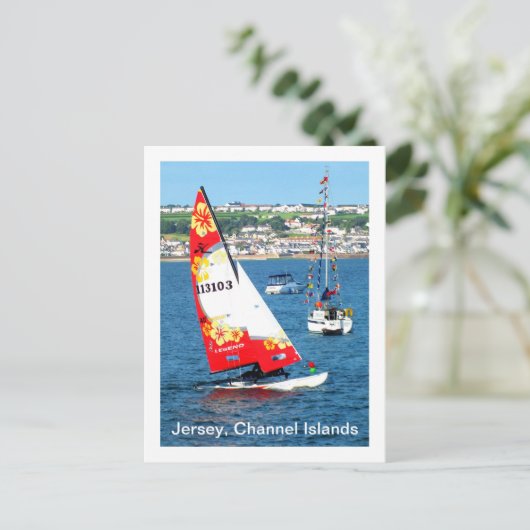 Boote in Jersey, Kanalinseln Postkarte (Stehend Vorderseite)