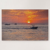 Boote in Key West, Florida, bei Sunset Puzzle (Horizontal)
