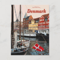 Boote in Kopenhagen Dänemark Postkarte