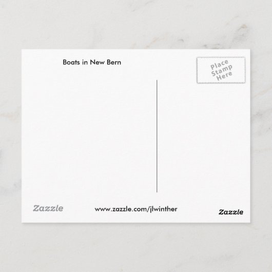Boote in New Bern Postcard Postkarte (Rückseite)