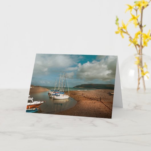 Boote in Porlock Weir Karte (Gelbe Blume)