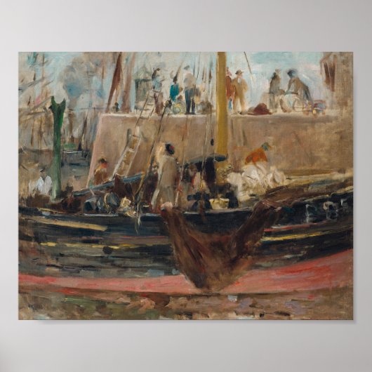 Boote in Quay | Berthe Morisot Poster (Vorne)