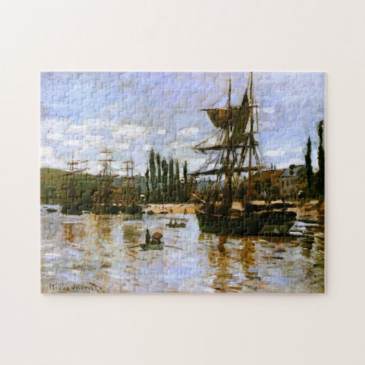 Boote in Rouen 1872 Monet Fine Art Puzzle (Horizontal)