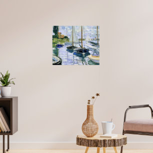 Boote in Ruhe, in Petit-Gennevilliers, Poster