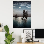 Boote in Shinagawa von Tsuchiya Koitsu Poster (Heimbüro)