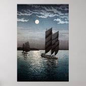 Boote in Shinagawa von Tsuchiya Koitsu Poster (Vorne)