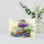 BOOTE IN ST. IVES HARBOR POSTKARTE (Stehend Vorderseite)