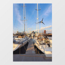 Boote in Tidewater Yacht Marina Fensterheber Fensteraufkleber