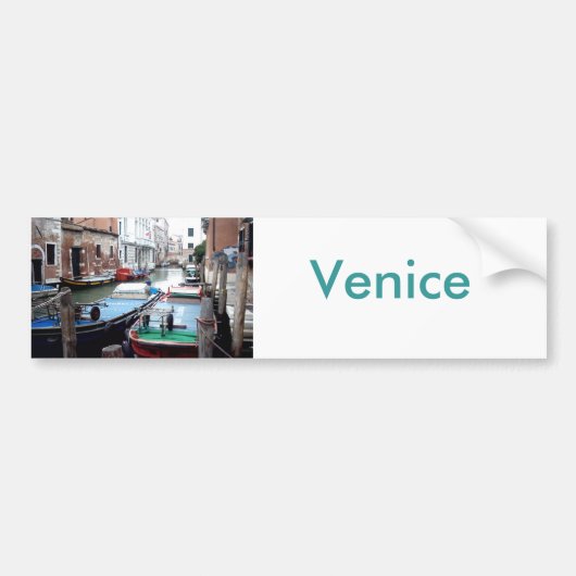 Boote in Venedig Autoaufkleber (Vorne)