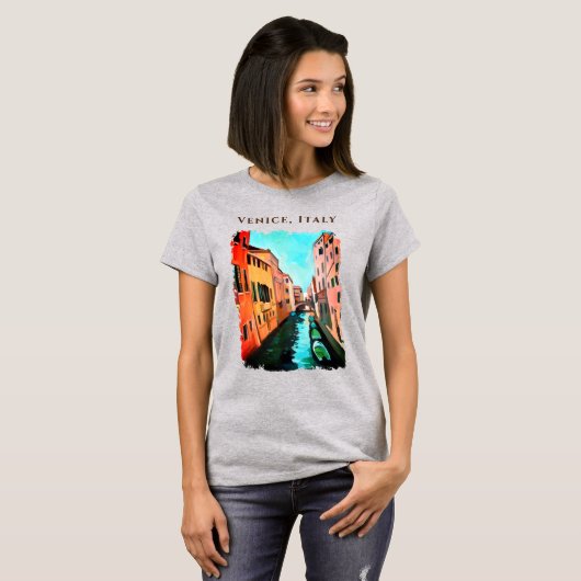 Boote in Venedig, Italien T-Shirt (Vorne ganz)