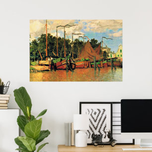Boote in Zaandam von Claude Monet, Poster