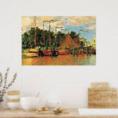 Boote in Zaandam von Claude Monet, Poster (Küche)