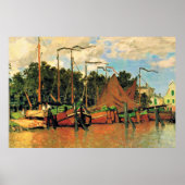 Boote in Zaandam von Claude Monet, Poster (Vorne)