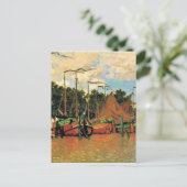Boote in Zaandam von Claude Monet, Postkarte (Stehend Vorderseite)