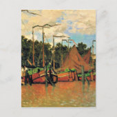 Boote in Zaandam von Claude Monet, Postkarte (Vorderseite)