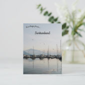 Boote in Zug Schweiz Postkarte (Stehend Vorderseite)