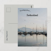 Boote in Zug Schweiz Postkarte (Vorne/Hinten)