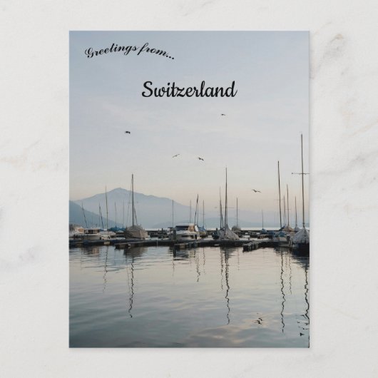 Boote in Zug Schweiz Postkarte (Vorderseite)