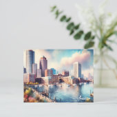 Boote kaufen Travel Vintag Boston Postkarten (Stehend Vorderseite)