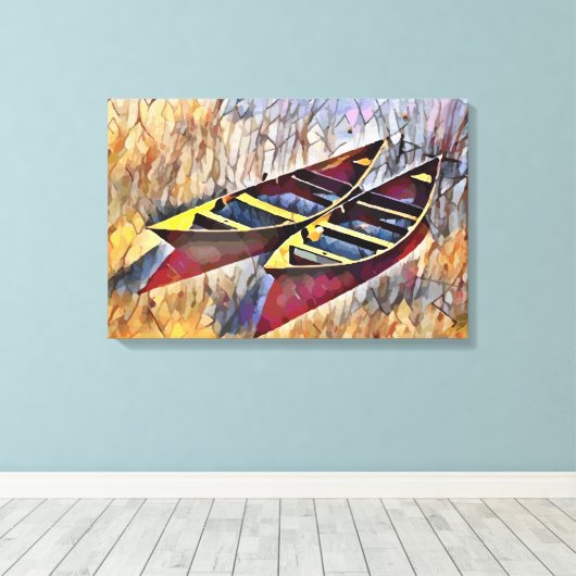 Boote Leinwanddruck (Insitu (Holzboden))