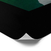 Boote mit Reflektion in einem schwarzen Poster (Ecke)