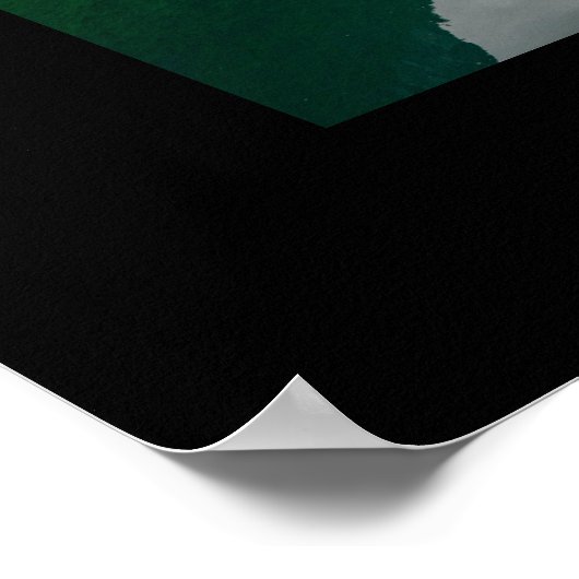 Boote mit Reflektion in einem schwarzen Poster (Ecke)