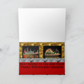 Boote mit Weihnachtslichtkarten Karte (Innenseite)