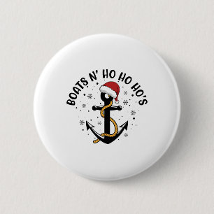 Boote N Ho Ho Hos Weihnachts-Pyjama Lustiger Humor Button