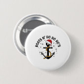 Boote N Ho Ho Hos Weihnachts-Pyjama Lustiger Humor Button (Vorne & Hinten)