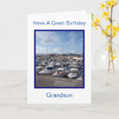 Boote Personalisiert Grandson Birthday Karte (Gelbe Blume)